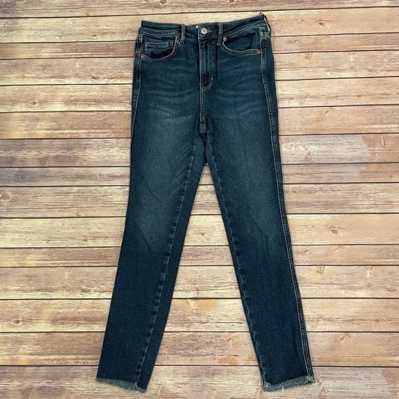 We The Free Raw Hem High Rise Jegging Jeans Dark Blue - Picture 1 of 9